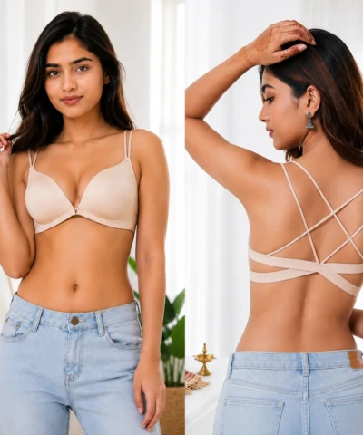 Cross Belt Triangle Cup Bra (RBR010)