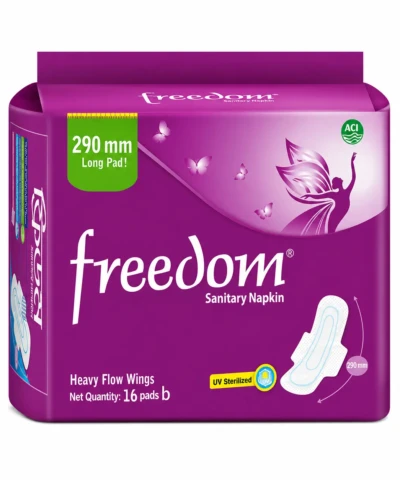Freedom Heavy Flow Pads with Wings (Panty System) – 16 Pcs Pads