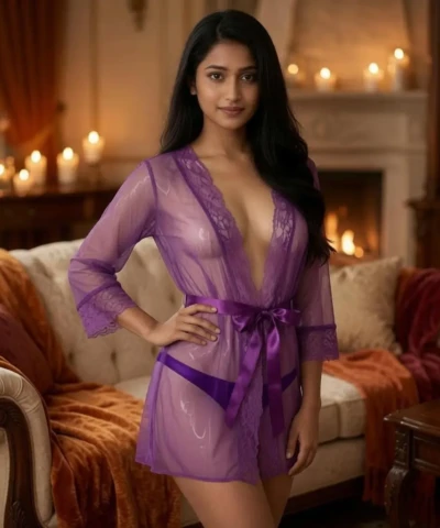 Purple Net Robe (RND007)