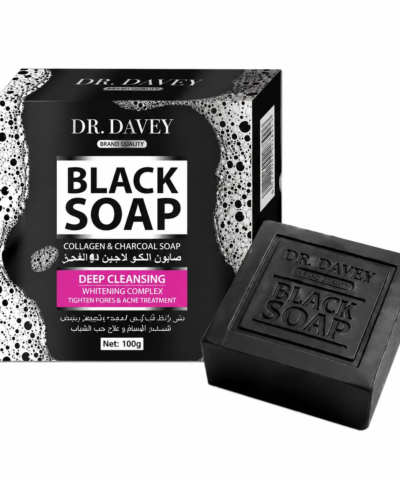 Dr. Davey Black Soap with Collagen & Charcoal for Deep Cleansing -100ml
